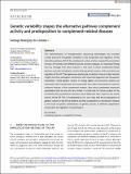 Immunological Reviews_Rodríguez de Córdoba_ 2022 _Genetic variability shapes the alternative pathway complement.pdf.jpg